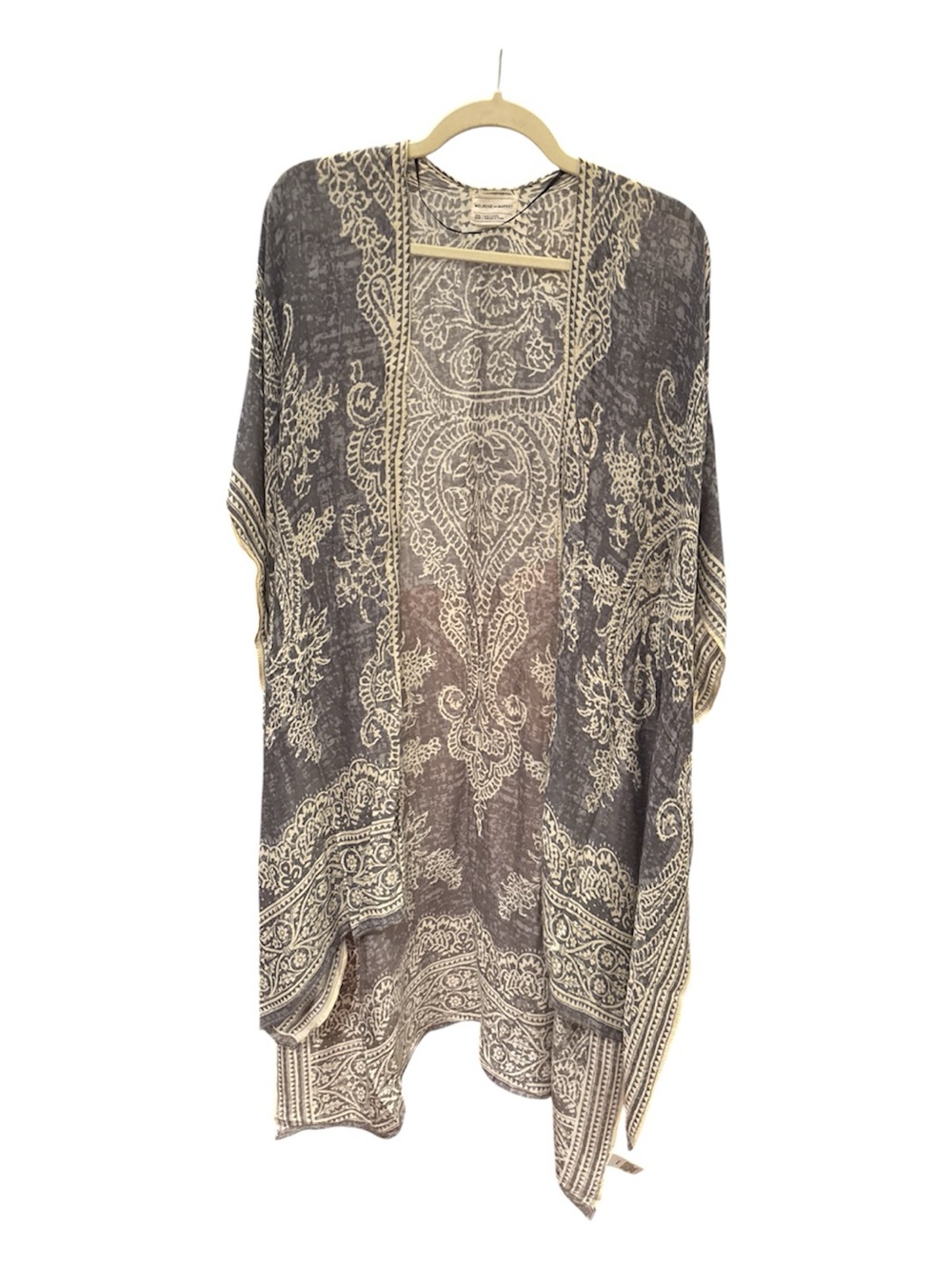 Melrose and Market Blue/Gray and Cream Paisley Kimono